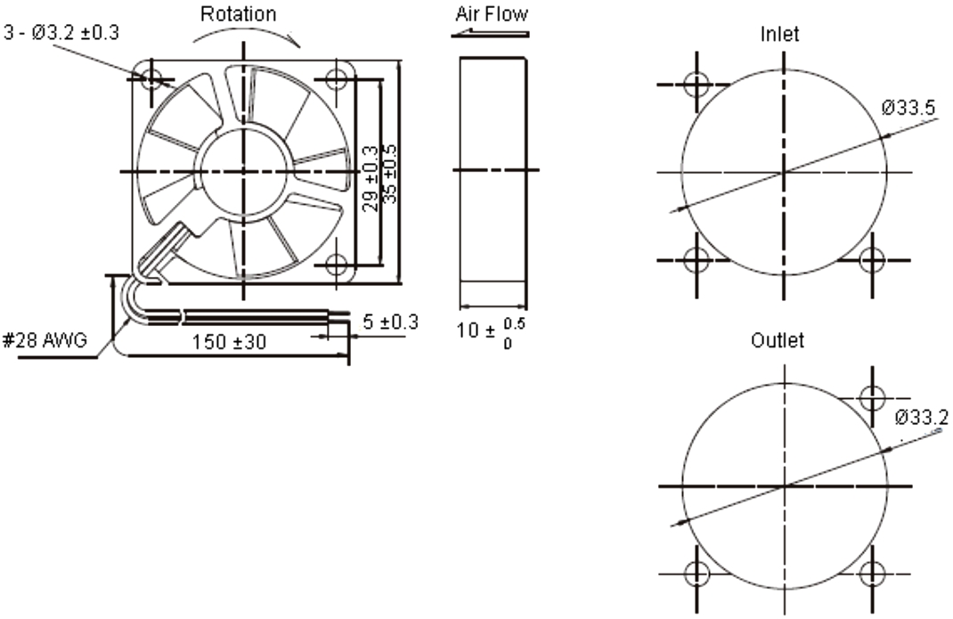 מאוורר לאלקטרוניקה מולטיקומפ MULTICOMP 12VDC FAN MC36317